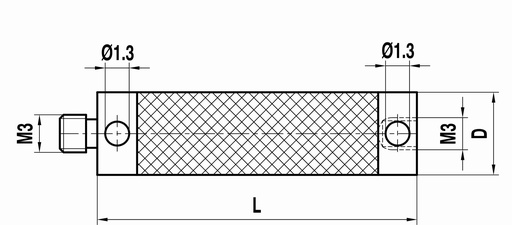 [A-5555-3892] M3 fibra de carbono palpador extensão, L 20 mm, para ZEISS aplicações