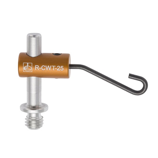 [R-CWT-25-25-6] 31.3 mm soft tip spring wire clamp com 23.9 mm post e M6 rosca