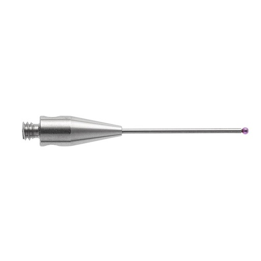 [A-5003-0577] M2 Ø0.7 mm bola de rubi, haste de carboneto de tungsténio, L 20 mm, EWL 12 mm