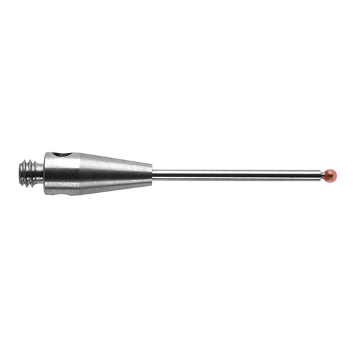 [A-5003-0033] M2 Ø1 mm bola de rubi, haste de carboneto de tungsténio, L 20 mm, EWL 12.5 mm