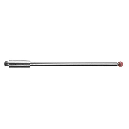 [A-5003-0037] M2 Ø2 mm bola de rubi, haste de carboneto de tungsténio, L 40 mm, EWL 32.5 mm