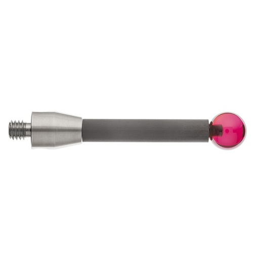 [A-5003-5239] M5 Ø10 mm bola de rubi, haste de fibra de carbono, L 50 mm, EWL 44.5 mm
